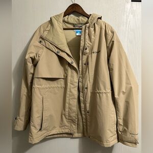 Columbia Women's Beige Hooded Skicoat